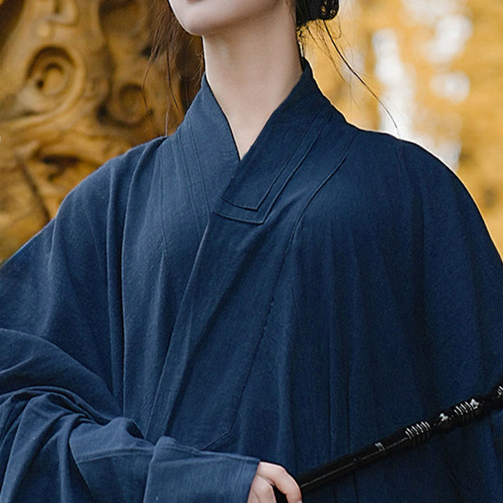 Buddha Stones秋冬 武当 伝統 太極拳 武術 儀式 リネン 長袖 ユニセックス 道教 ロングローブ - image 5