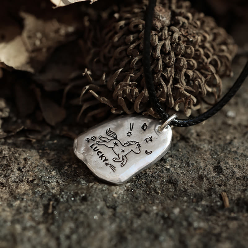 Buddha Stones999スターリングシルバー ラッキーホースチャーム 馬年 925スターリングシルバー チェーン良縁祈願ネックレス ペンダント - image 12