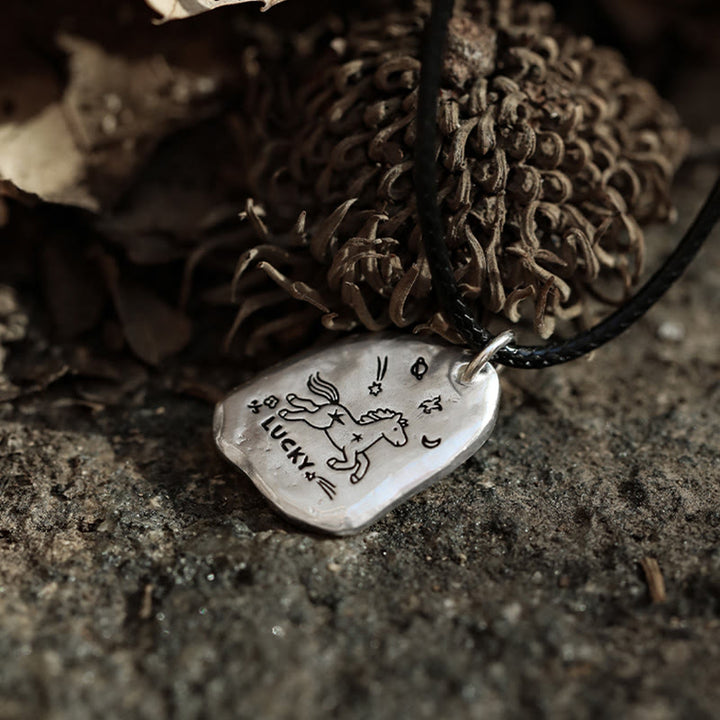 Buddha Stones999スターリングシルバー ラッキーホースチャーム 馬年 925スターリングシルバー チェーン良縁祈願ネックレス ペンダント - image 12