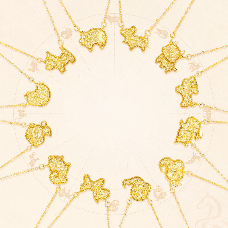 Buddha Stones午年 中国の干支 925スターリングシルバー コインデザイン良縁祈願チェーンネックレスペンダント - image 0