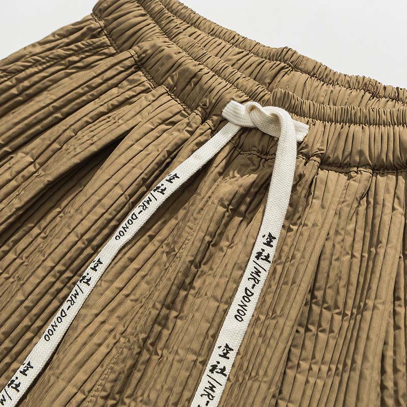 Buddha Stones秋冬 無地 ドローストリング メンズ アンクル丈 ハーレムパンツ ポケット付き - image 21