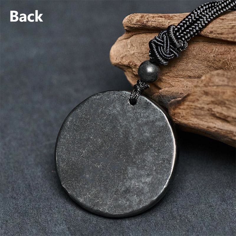 Buddha Stones太極拳陰陽本物のシュンガイト石 内なる強さ ネックレス ペンダント - image 6