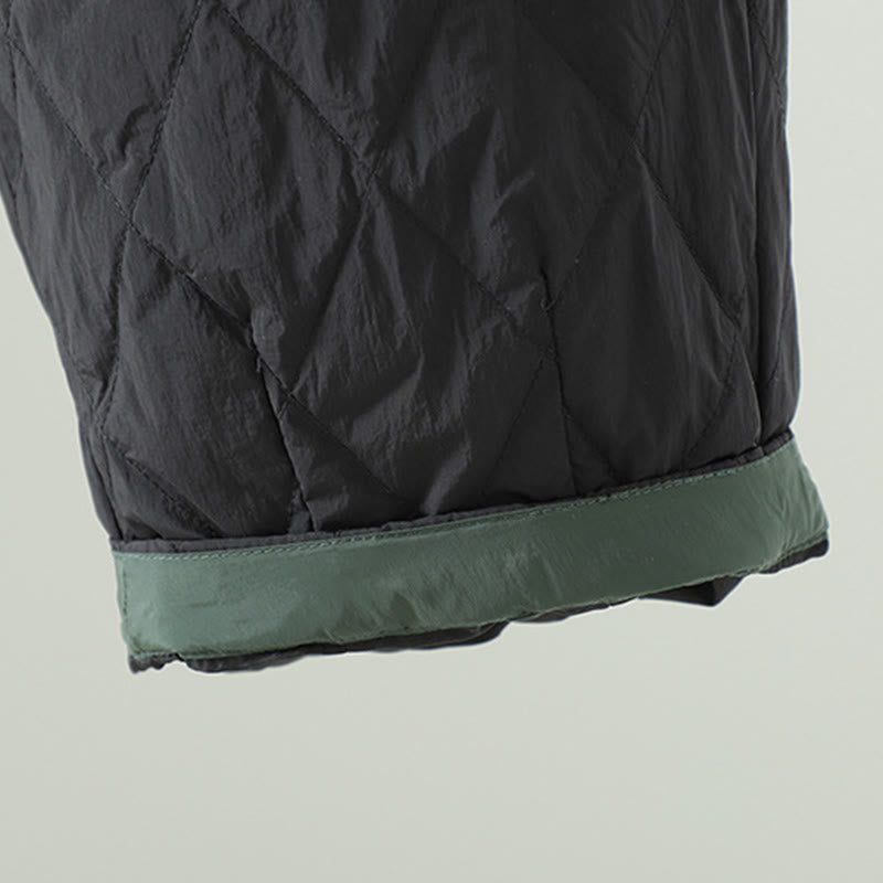 Buddha Stonesピンク花菱形柄コットン厚手レディースパンツ（ポケット付き） - image 15