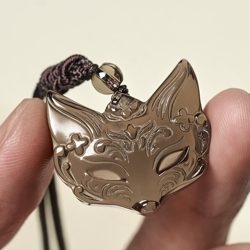 Buddha Stonesレリーフ フォックスデザイン シルバーシーンオブシディアン アイスオブシディアン プロテクションネックレス ペンダント - image 12