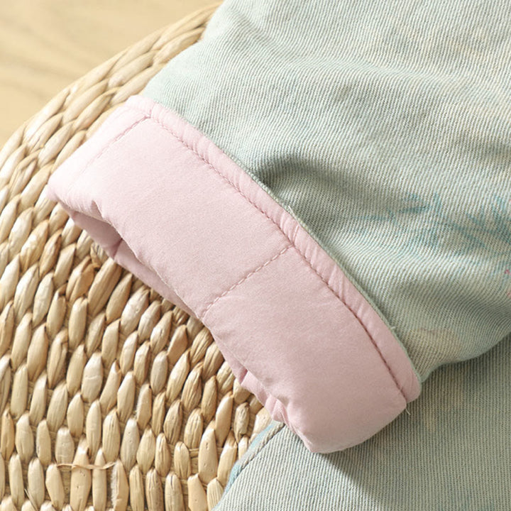 Buddha Stonesフロッグボタン 花柄 クルーネック 厚手コットン 長袖 レディースコート  - image 18