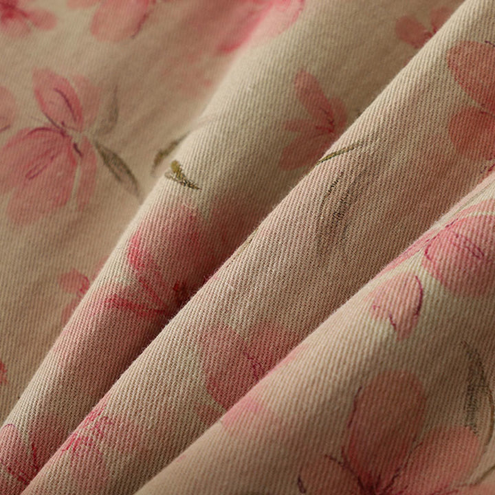 Buddha Stonesフロッグボタン 花柄 クルーネック 厚手コットン 長袖 レディースコート  - image 6