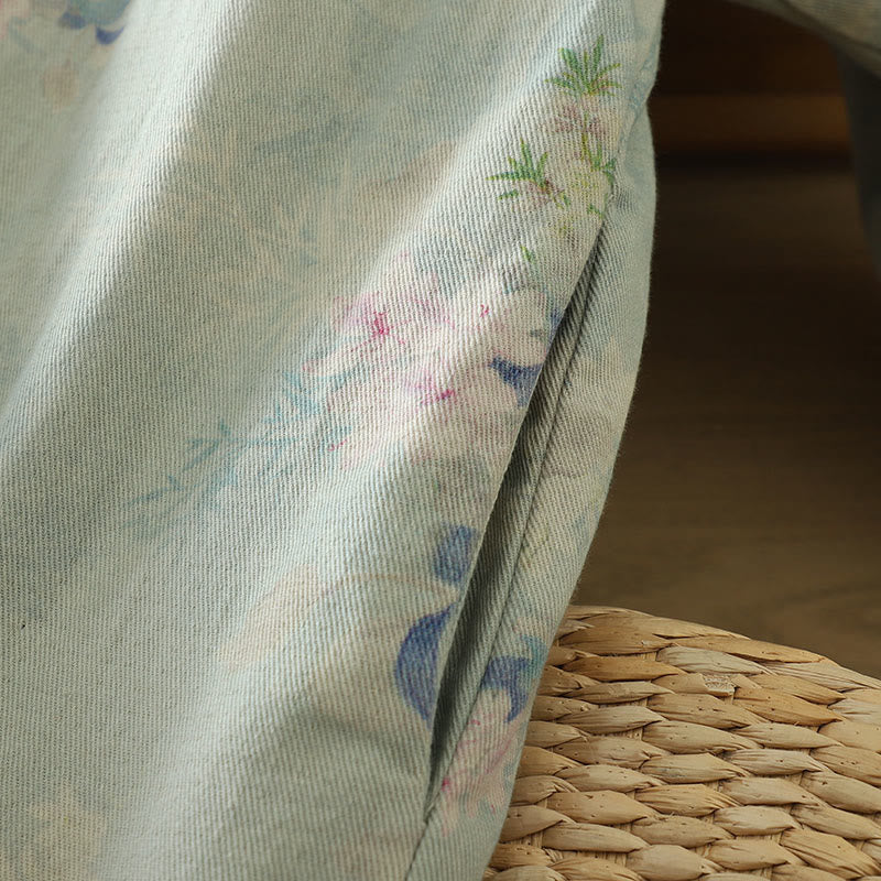 Buddha Stonesフロッグボタン 花柄 クルーネック 厚手コットン 長袖 レディースコート  - image 21