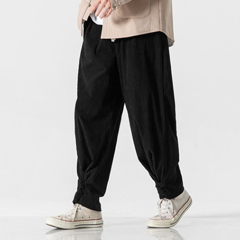 Buddha Stones秋冬 メンズ ピュアカラー ボタンデザイン コットン ストレートレッグパンツ ポケット付き - image 27