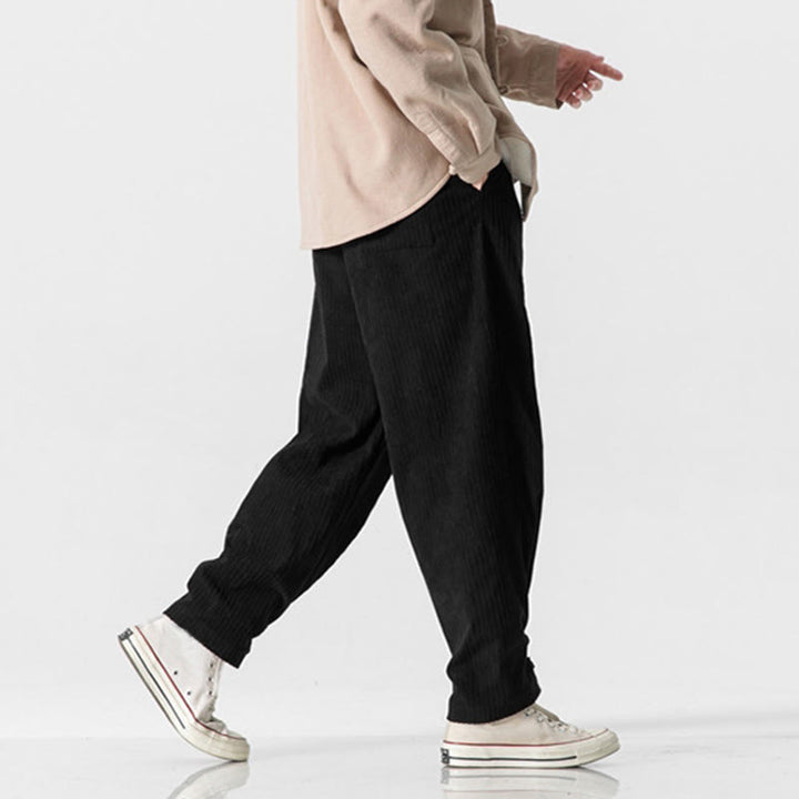 Buddha Stones秋冬 メンズ ピュアカラー ボタンデザイン コットン ストレートレッグパンツ ポケット付き - image 25