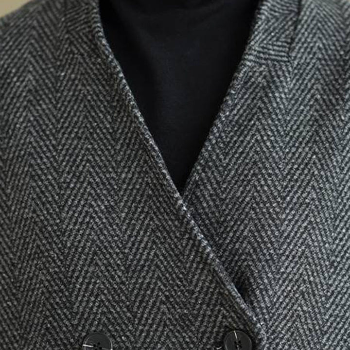 Buddha StonesストライプVネックコットンロングスリーブレディースコート（ポケット付き） - image 5