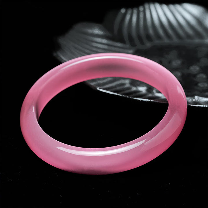 Buddha Stonesピンクキャッツアイストーン ピースラブカフバングルブレスレット - image 3