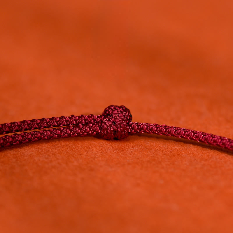 Buddha Stonesシルバー幸運繁栄を引き寄せる 福のキャラクターペンダント赤紐幸運 調節可能 猫 小型犬 ペット用首輪 - image 8