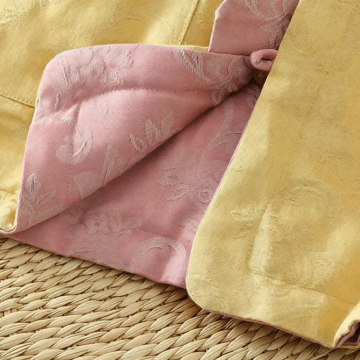 Buddha Stonesの花柄カエルボタンレディースコットンノースリーブベストウエストコート - image 15