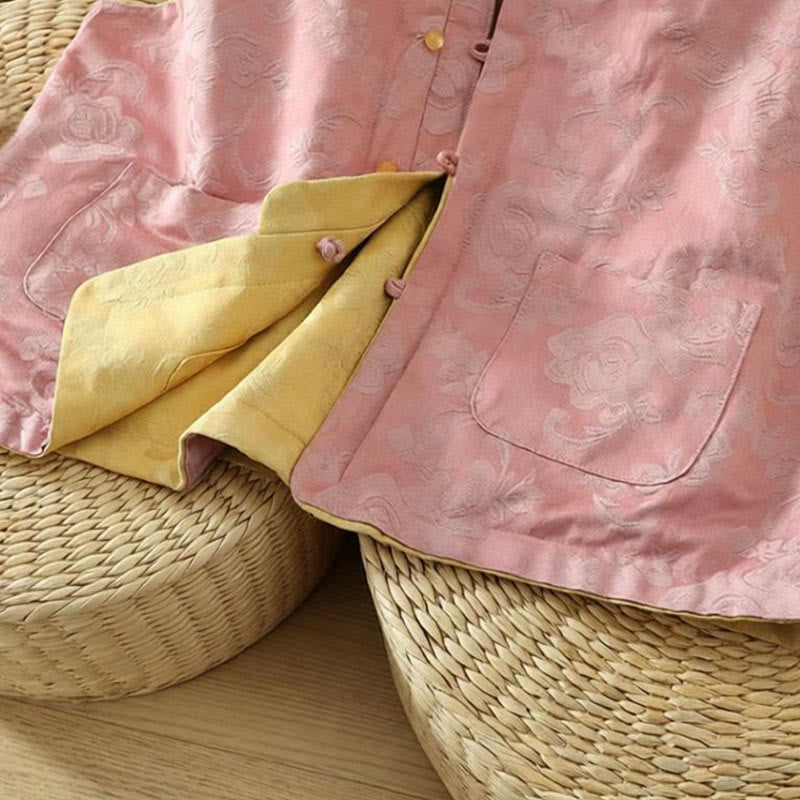 Buddha Stonesの花柄カエルボタンレディースコットンノースリーブベストウエストコート - image 7