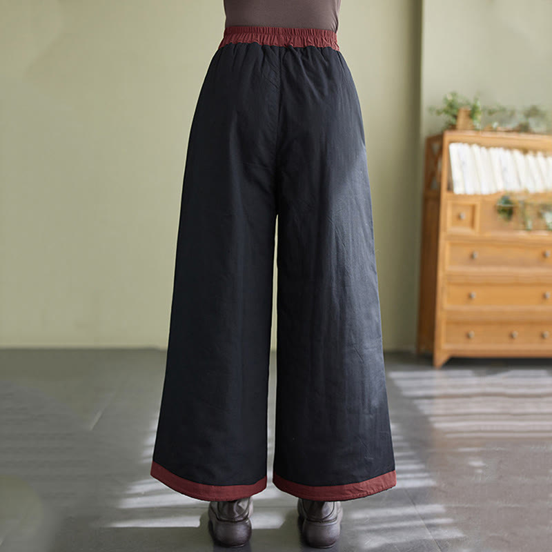 Buddha Stonesカジュアル 無地 レディース ワイドレッグパンツ ポケット付き - image 1