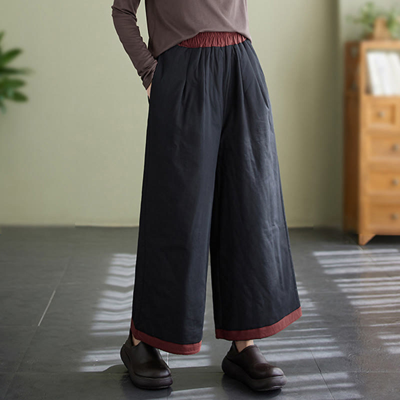 Buddha Stonesカジュアル 無地 レディース ワイドレッグパンツ ポケット付き - image 3