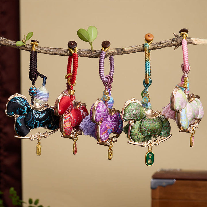 Buddha Stones多色 午年 ひょうたんインゴットデザイン 自由と豊かさのキーホルダー - image 9