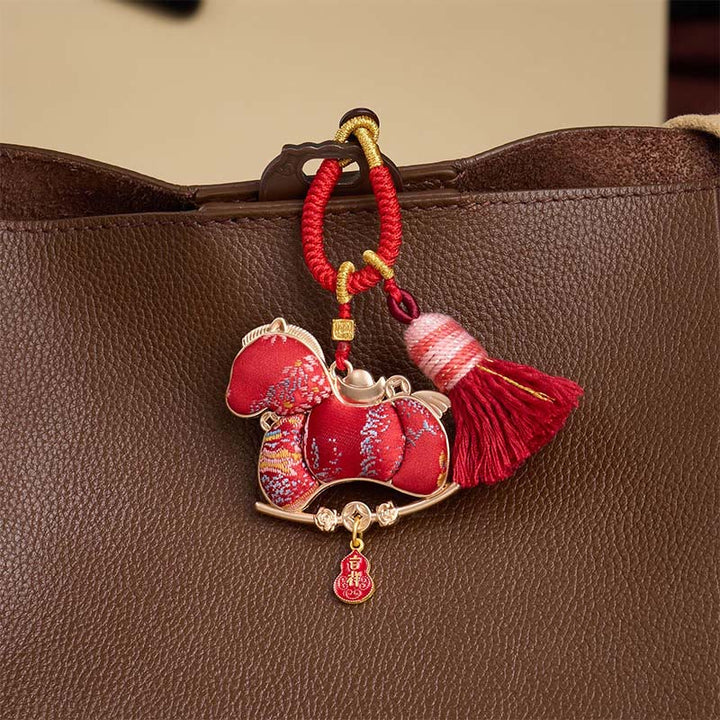 Buddha Stones多色 午年 ひょうたんインゴットデザイン 自由と豊かさのキーホルダー - image 2