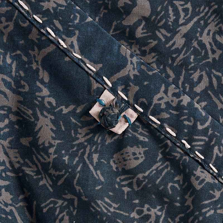 Buddha Stones春 Vネック プリント 花柄 レディース 長袖シャツ - image 19