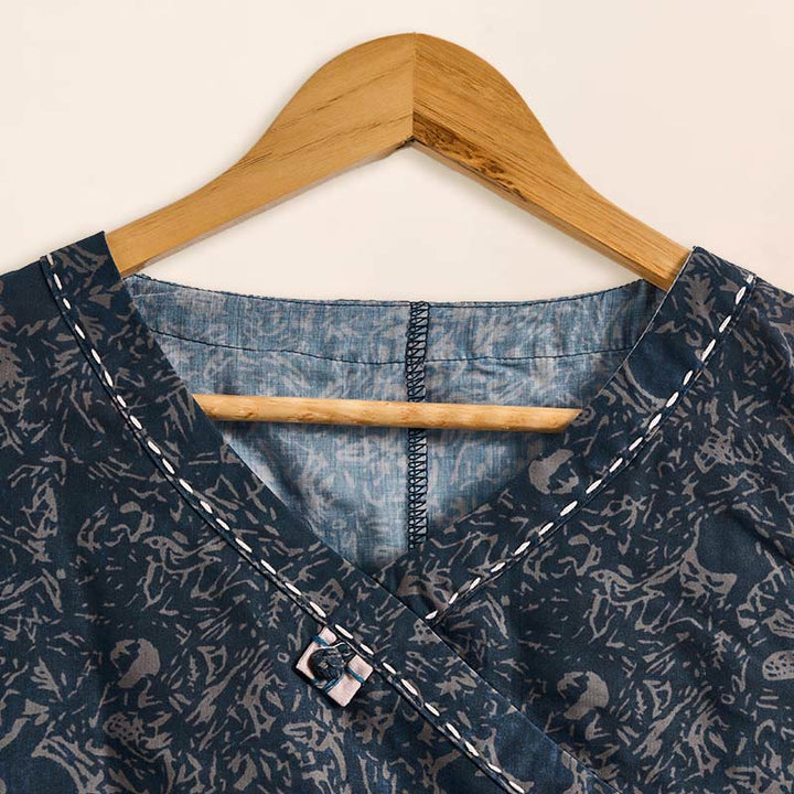 Buddha Stones春 Vネック プリント 花柄 レディース 長袖シャツ - image 21