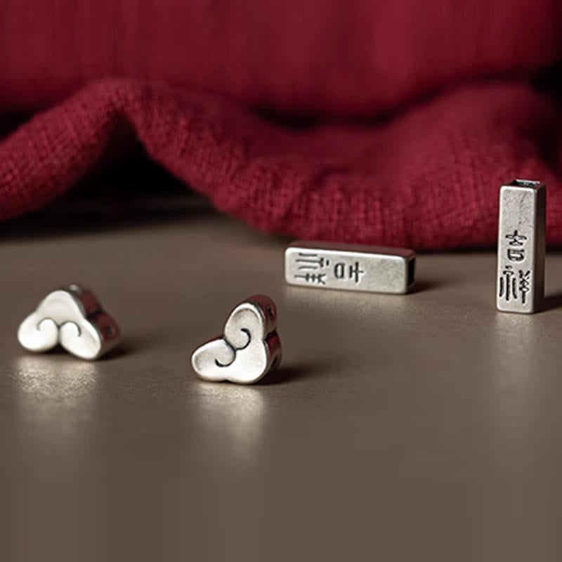 Buddha Stones 925スターリングシルバー シナバー ピース平和のお守りチャームコネクション 編み込みストリングブレスレット - image 18