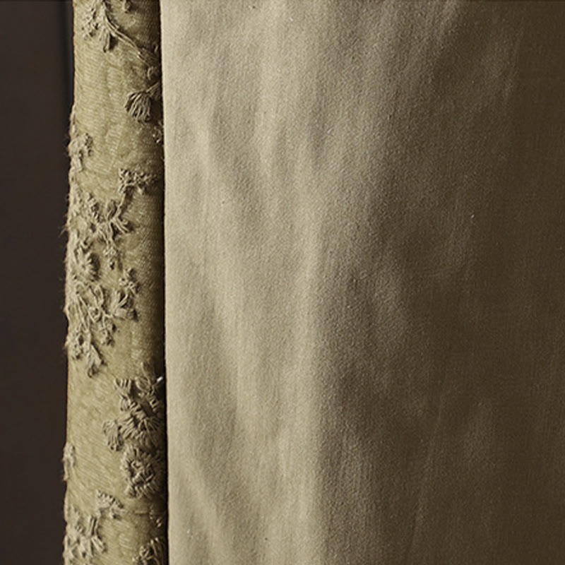 Buddha Stonesの花柄コットンポリエステル刺繍入り厚手レディースパンツ（ポケット付き） - image 11