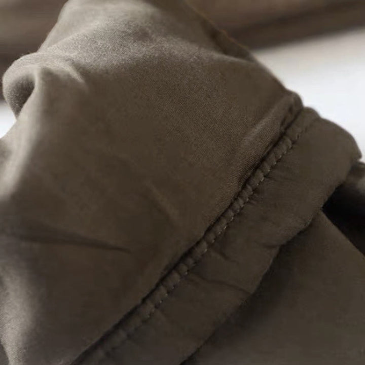 Buddha Stones無地カラーブロッキング コットンポリエステル 厚手レディースパンツ ポケット付き - image 6