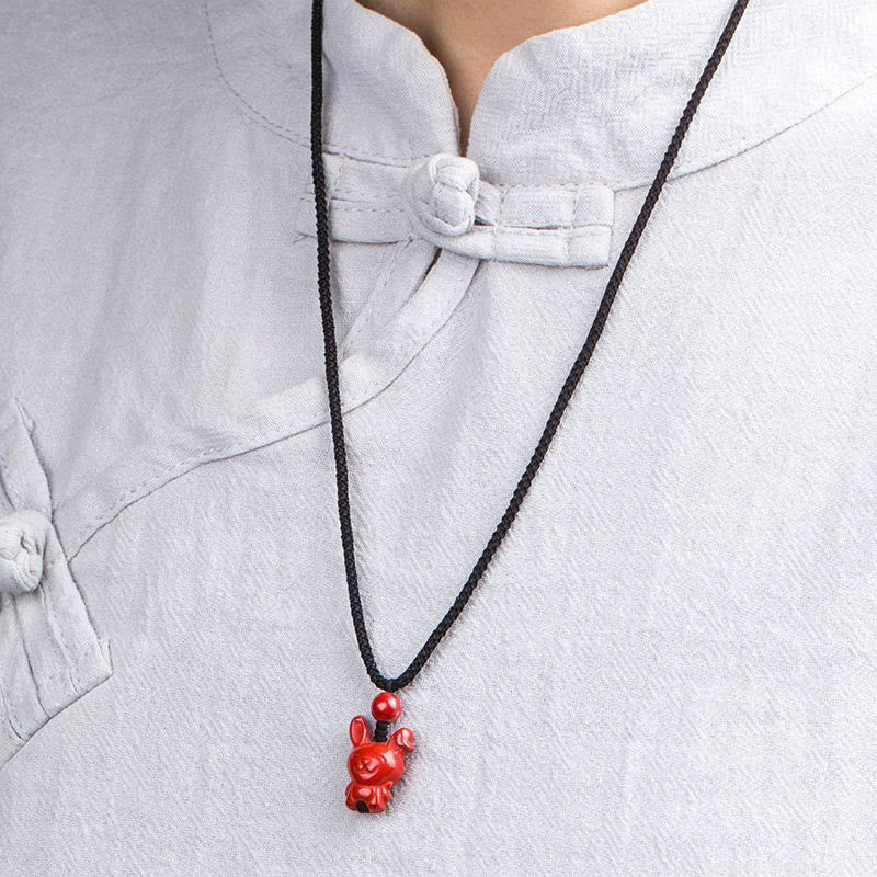 Buddha Stones午年 十二支 彫刻デザイン 辰砂良縁祈願ロープネックレス ペンダント - image 18