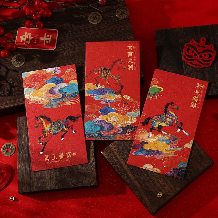 Buddha Stones午年 2026 新年の祝福 6個入り 中国製 赤い封筒 - image 13