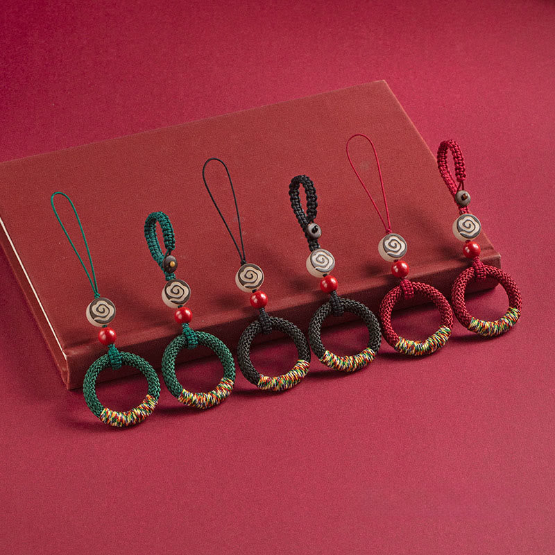 Buddha Stones手編み カラフル 糸 紐 バックル アイボリー フルーツ 辰砂 キーホルダー 携帯電話 吊り下げ 装飾 - image 16