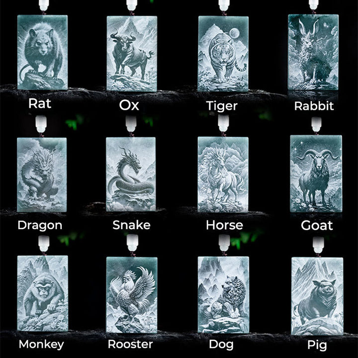 Buddha Stones午年 干支 彫刻 翡翠 豊穣 ネックレス ペンダント - image 25