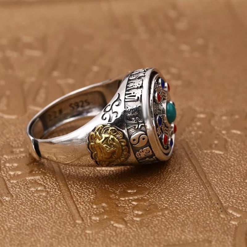 Buddha Stones銅製 八卦 銅貨 富 回転式 調節可能 リング - image 9