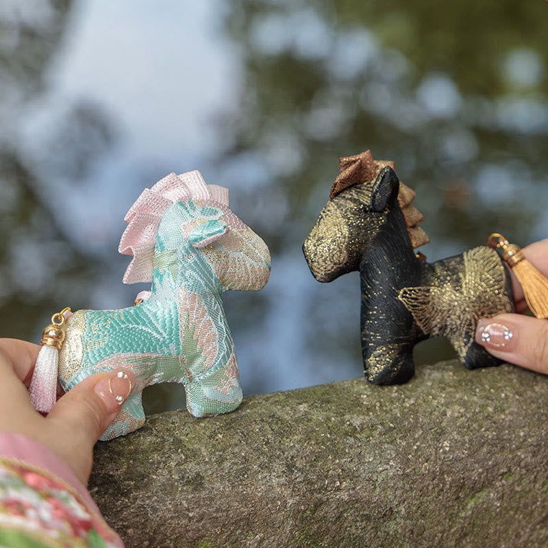 馬年用Buddha Stones赤紐のタッセル刺繍 吊り下げ飾り - image 15