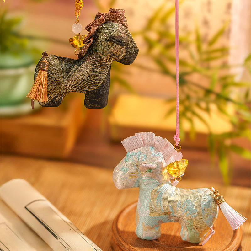 馬年用Buddha Stones赤紐のタッセル刺繍 吊り下げ飾り - image 14