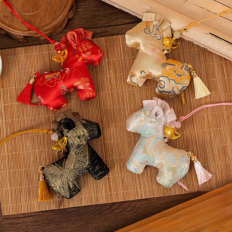 馬年用Buddha Stones赤紐のタッセル刺繍 吊り下げ飾り - image 20