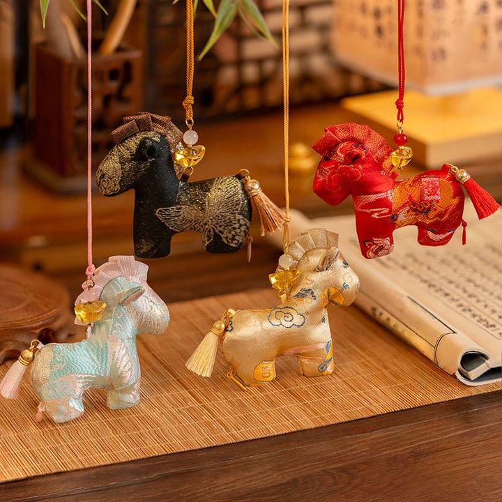 馬年用Buddha Stones赤紐のタッセル刺繍 吊り下げ飾り - image 18