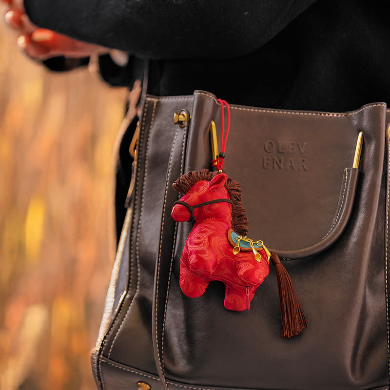 馬年Buddha Stones赤紐刺繍 自由 吊り下げ 飾り - image 2