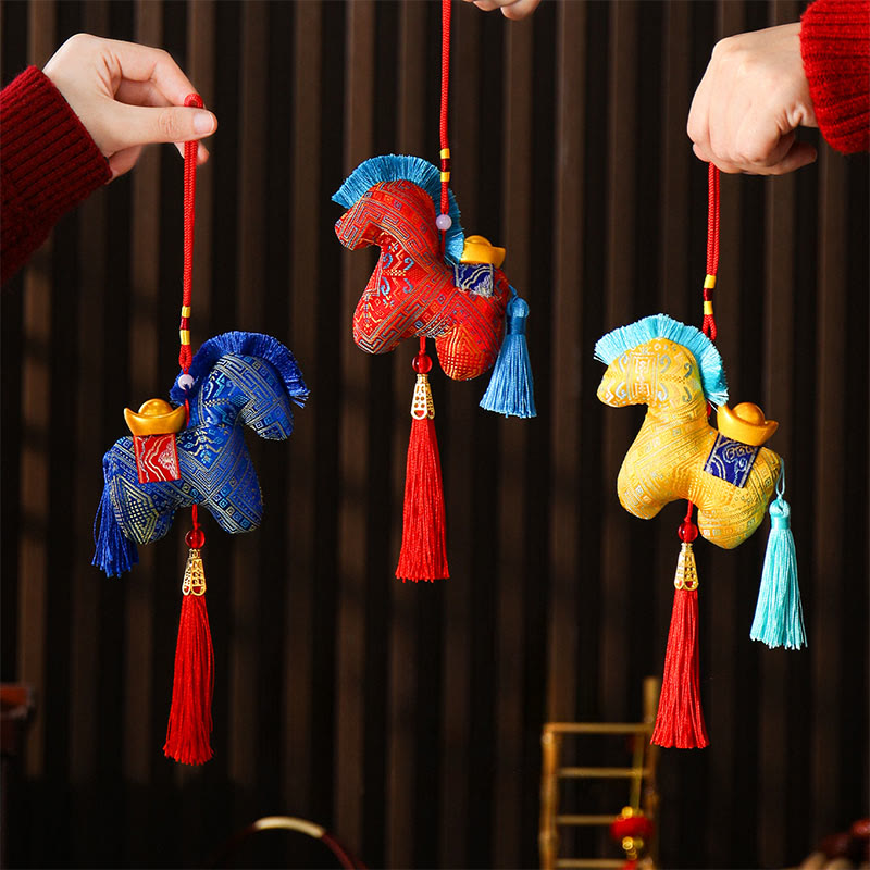 午年用Buddha Stones赤紐刺繍インゴットタッセル装飾 - image 15