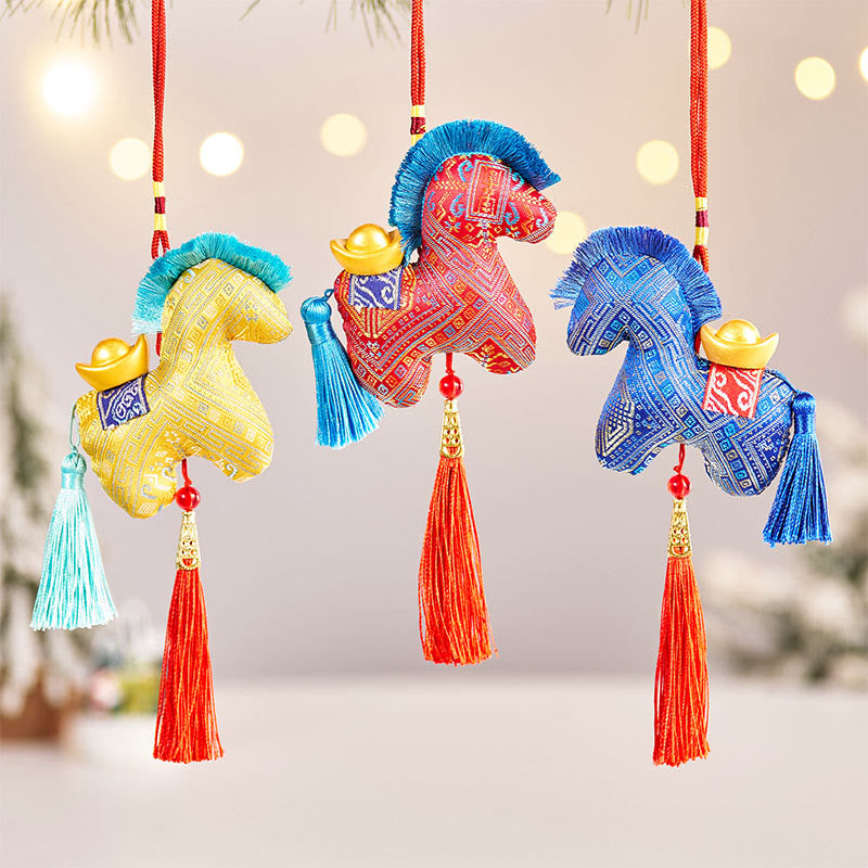 午年用Buddha Stones赤紐刺繍インゴットタッセル装飾 - image 21