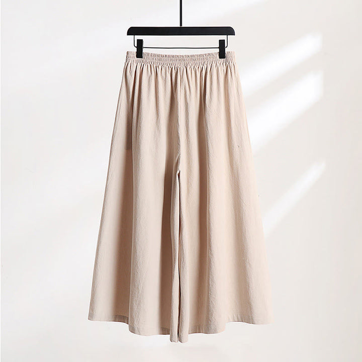 Buddha Stones 2点セット 秋 レースアップ コットン 着物 アンクル丈 ワイドレッグパンツ ポケット付き メンズ 瞑想用ウェア セット - image 16