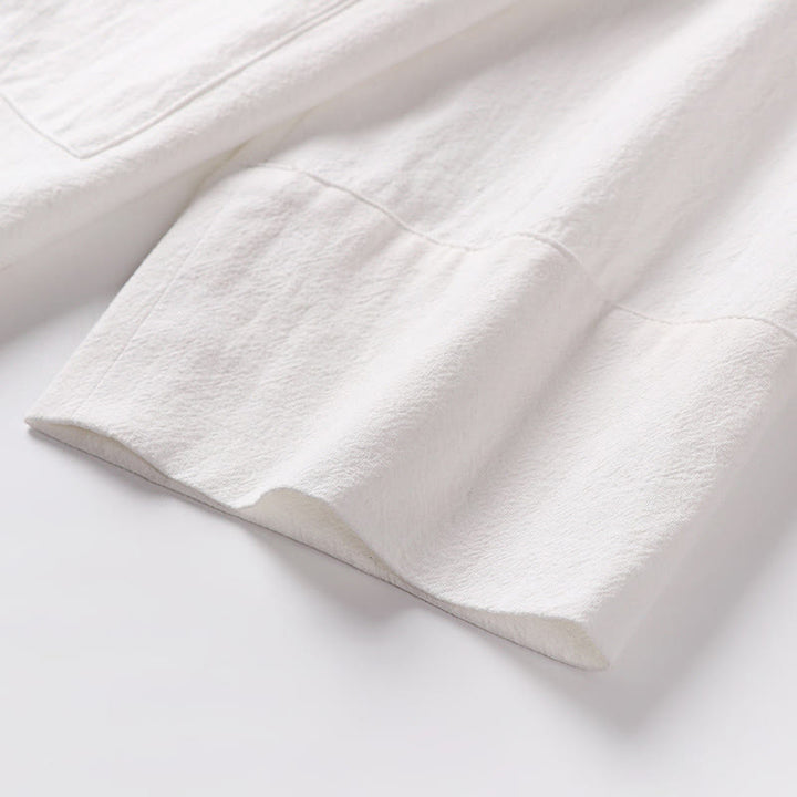 Buddha Stones 2点セット 秋 レースアップ コットン 着物 アンクル丈 ワイドレッグパンツ ポケット付き メンズ 瞑想用ウェア セット - image 26