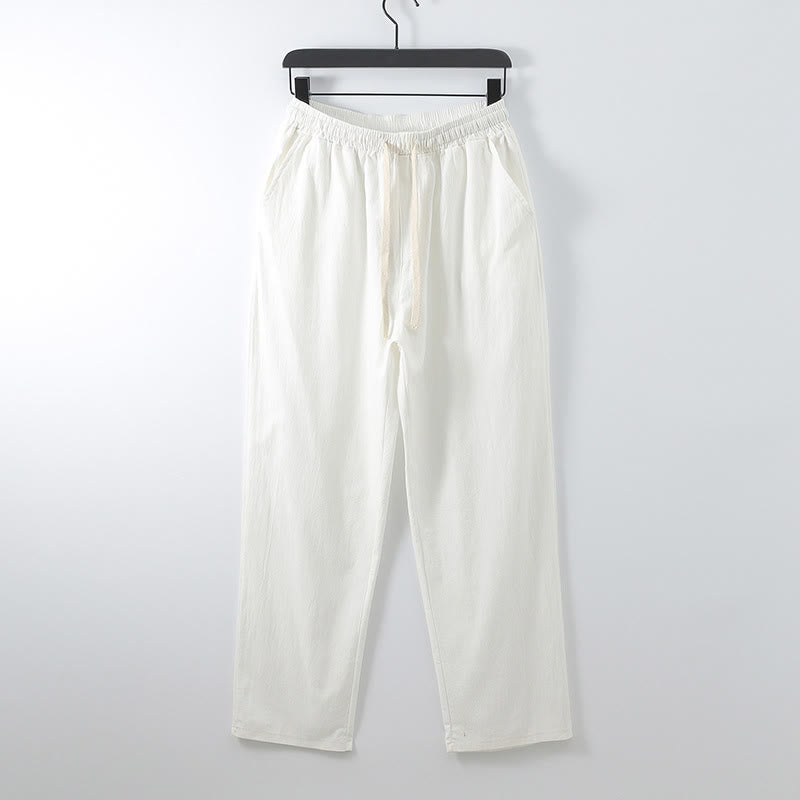 Buddha Stones 2点セット 秋 レースアップ 七分袖 コットン 着物 ドローストリングパンツ ポケット付き メンズ 瞑想用 布セット - image 12