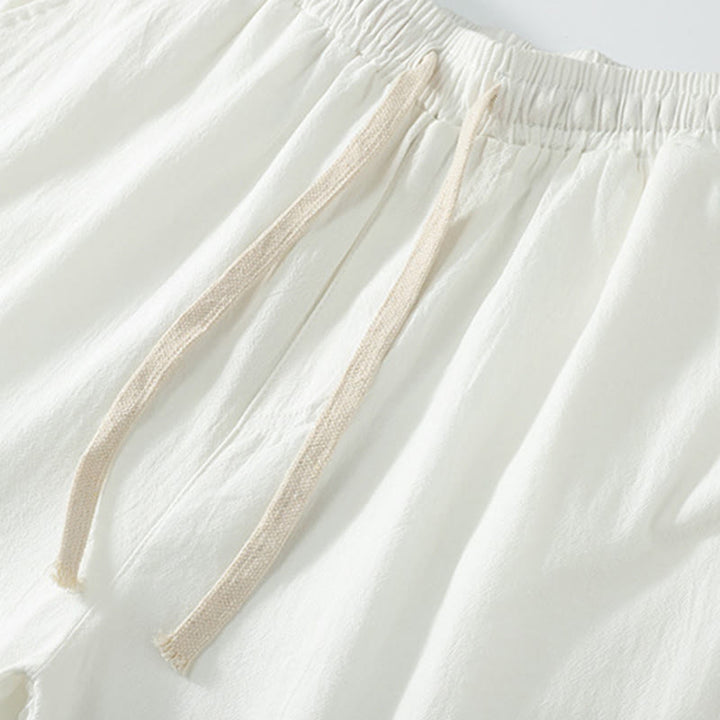 Buddha Stones 2点セット 秋 レースアップ 七分袖 コットン 着物 ドローストリングパンツ ポケット付き メンズ 瞑想用 布セット - image 14