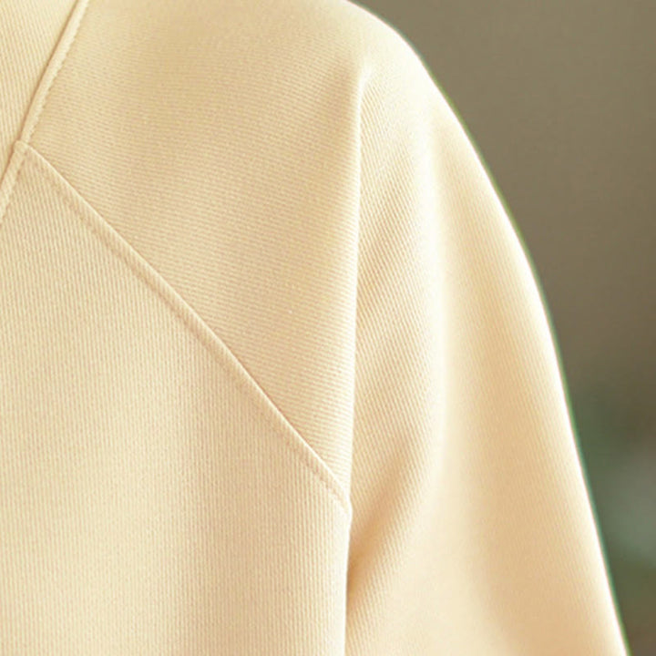 Buddha Stones秋冬 無地 スタンドカラー ボタンデザイン 長袖 レディース コットン スウェットシャツ - image 16