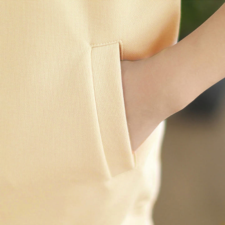 Buddha Stones秋冬 無地 スタンドカラー ボタンデザイン 長袖 レディース コットン スウェットシャツ - image 17