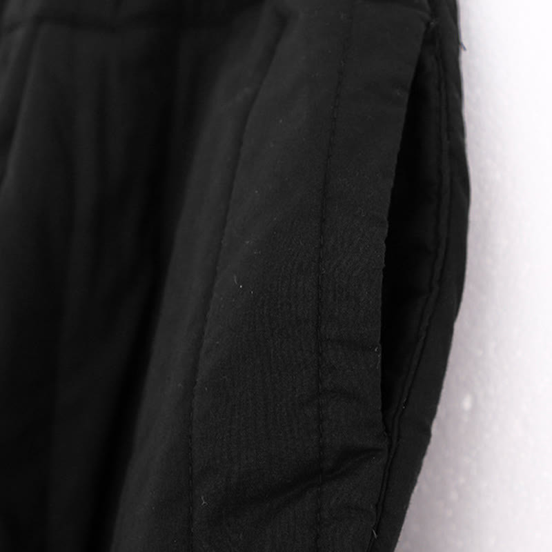 Buddha Stones冬 無地 カラーブロッキングデザイン コットン レディース ハーレムパンツ ポケット付き - image 11