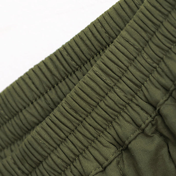 Buddha Stones冬 無地 カラーブロッキングデザイン コットン レディース ハーレムパンツ ポケット付き - image 27