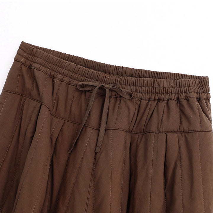 Buddha Stones冬 無地 カラーブロッキングデザイン コットン レディース ハーレムパンツ ポケット付き - image 16