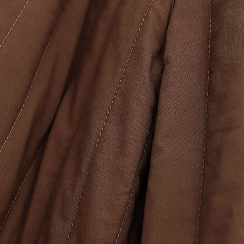 Buddha Stones冬 無地 カラーブロッキングデザイン コットン レディース ハーレムパンツ ポケット付き - image 18