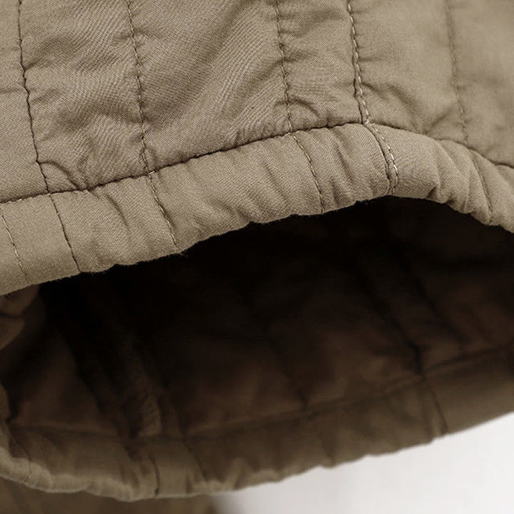 Buddha Stones冬 無地 カラーブロッキングデザイン コットン レディース ハーレムパンツ ポケット付き - image 5